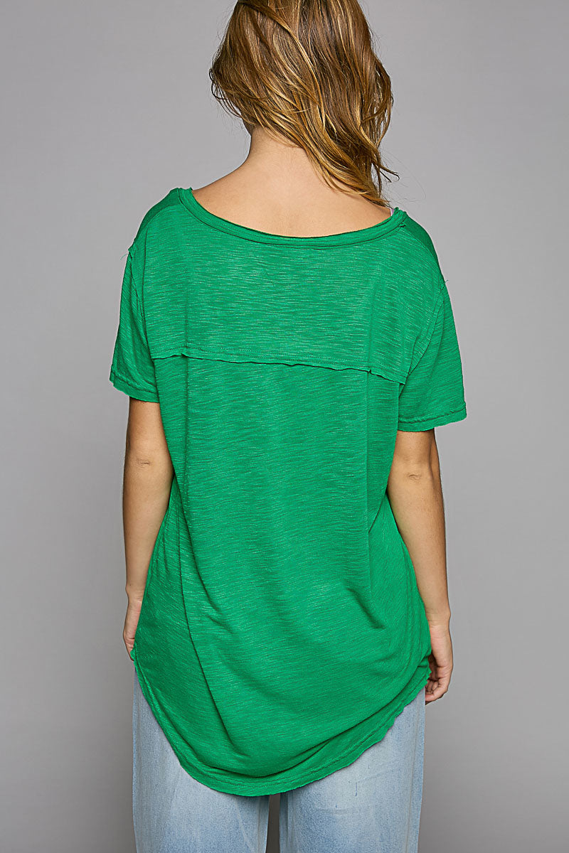Laying It On Cool Relaxed Short Sleeve Boat Neck Top (5 Options)
