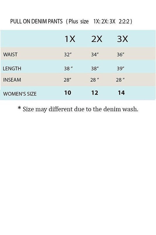 Plus Size Pull-On Denim Jeggings