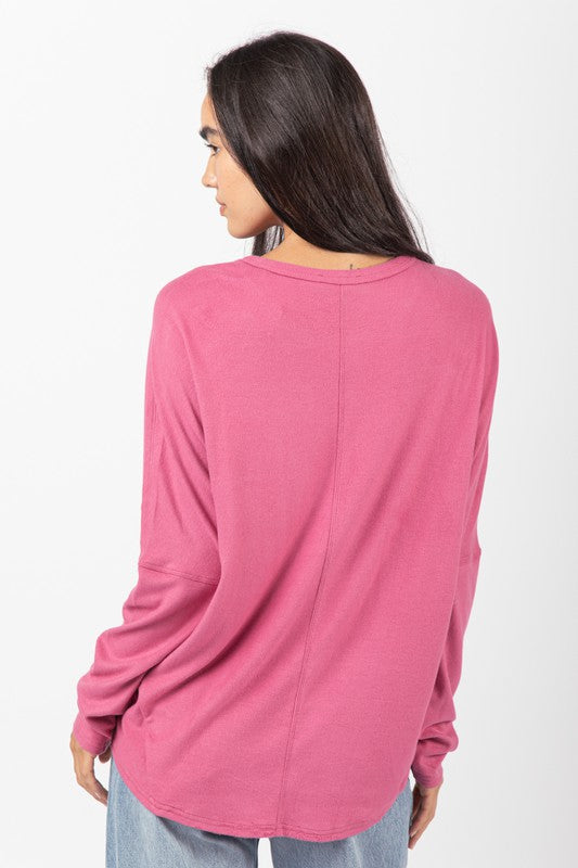 Plus Size Elegant Comfy Dolman Sleeve Oversized Knit Top