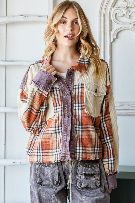 Plaid Button Front Shirt