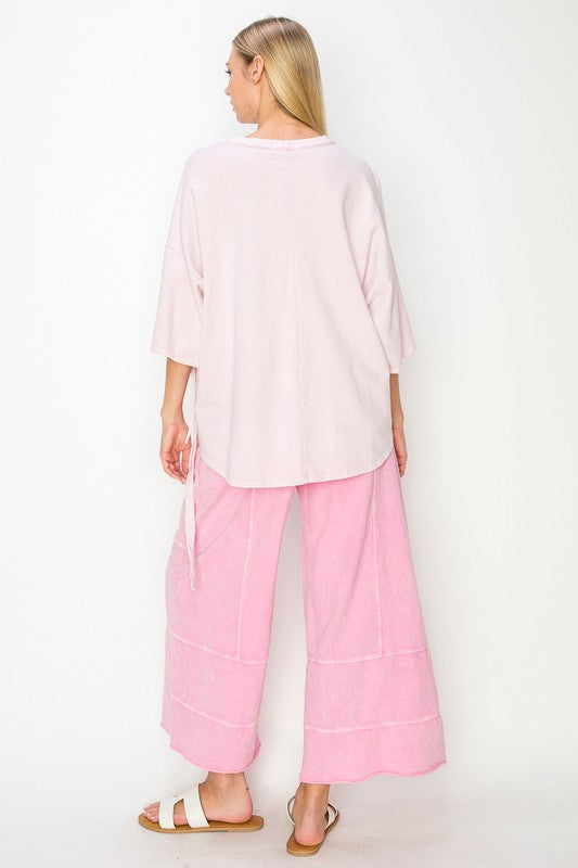 Mineral Wash Wide Leg Pants (2 Options)