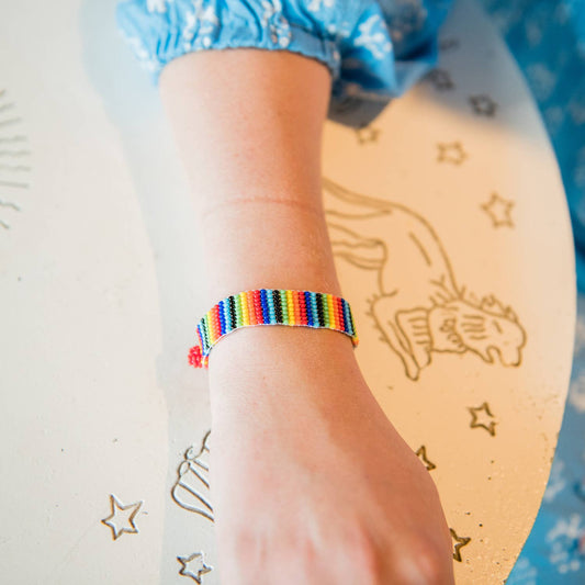 Rainbow Beaded Friendship Bracelet