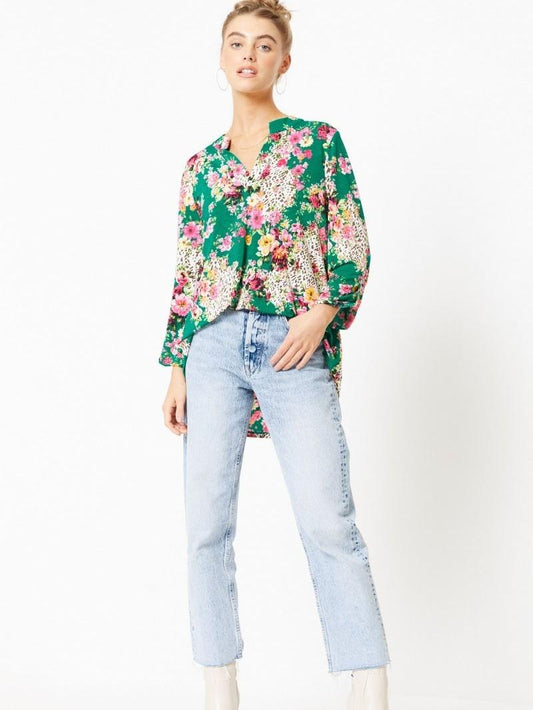 Standing Out Emerald Green Lightweight Lizzy Top