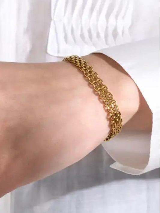 Sunday Best Gold Mesh Chain Bracelet