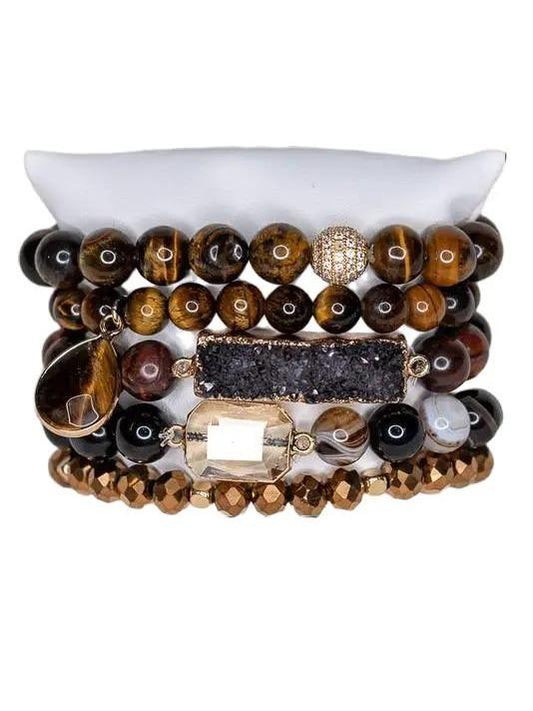 Ghana Bracelet Set Tiger Eye