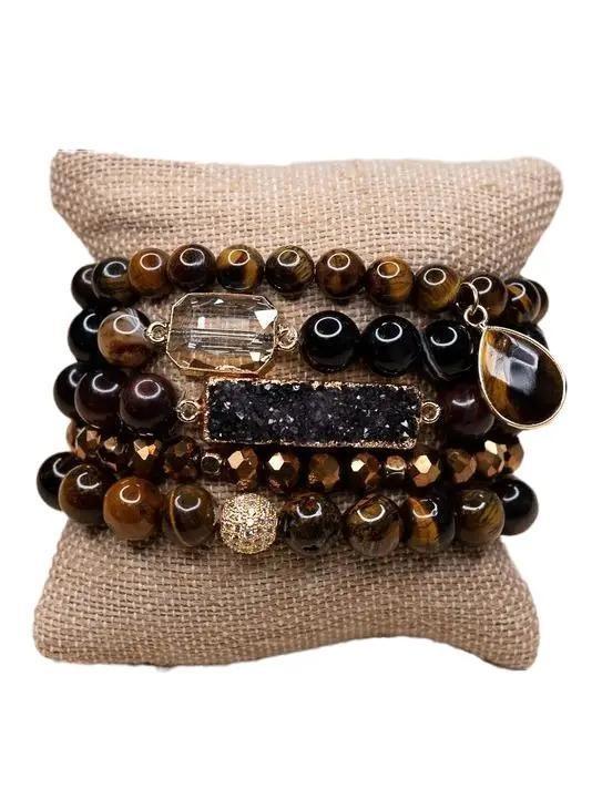 Ghana Bracelet Set Tiger Eye