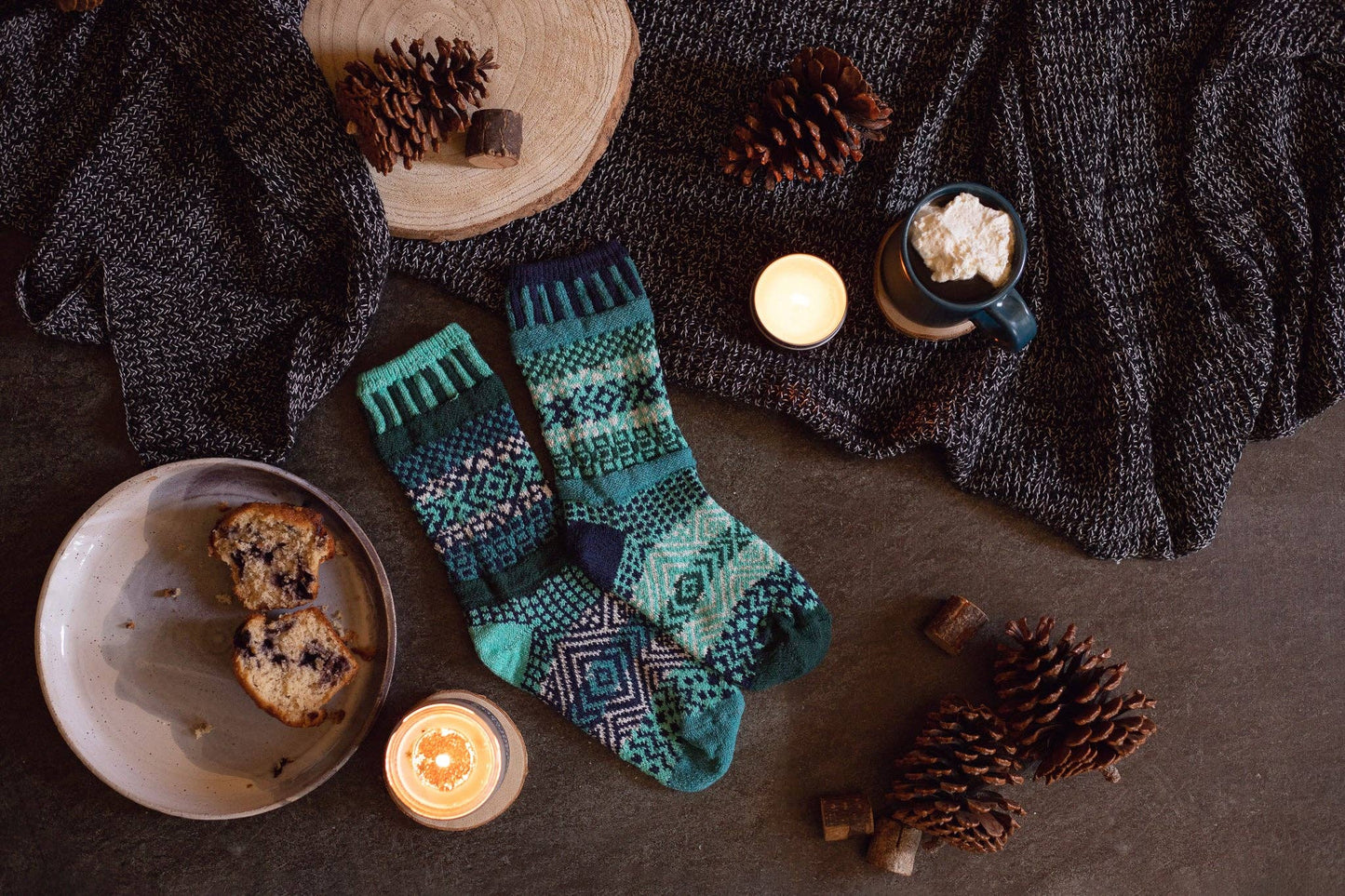 Evergreen Crew Socks | USA Made Sustainable Mismatched Socks