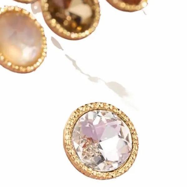 Stunning Elegant Circle Glass Earrings