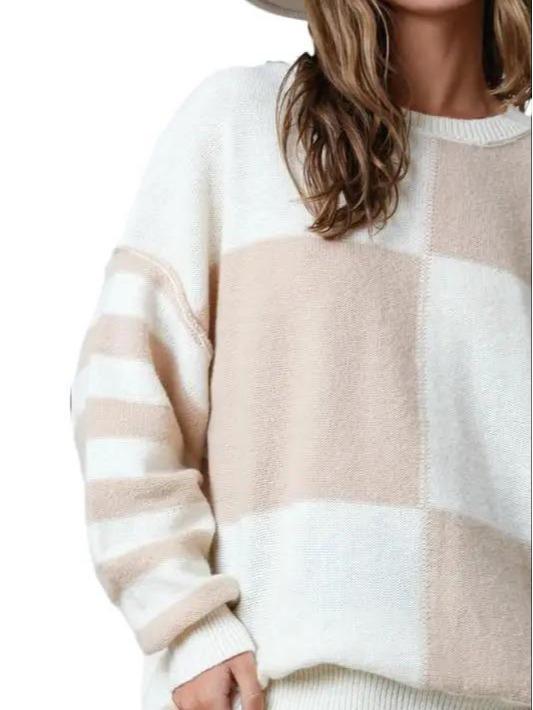 Pick Me Up Color Block Sweater