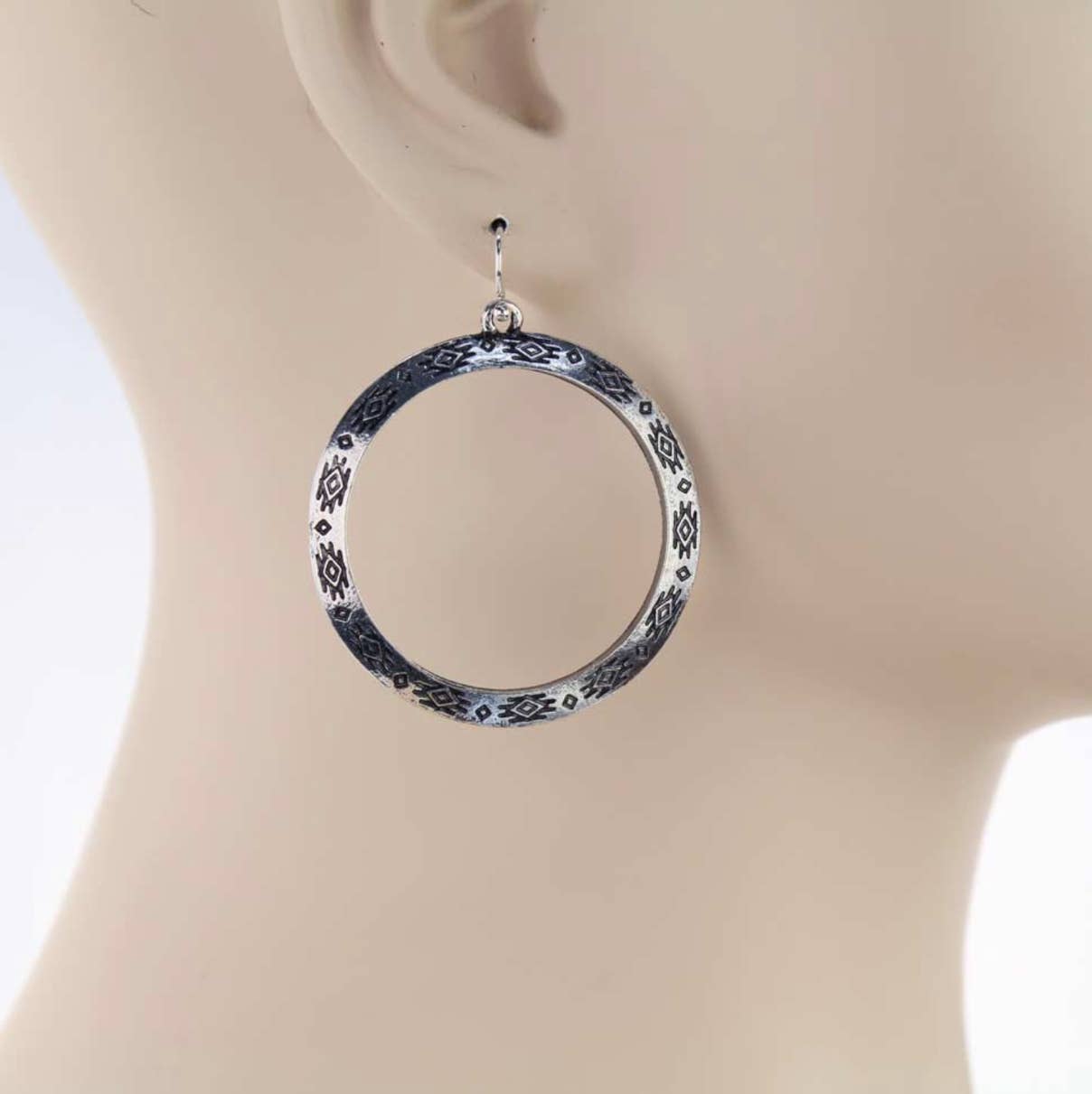 Western Aztec Print Hoops