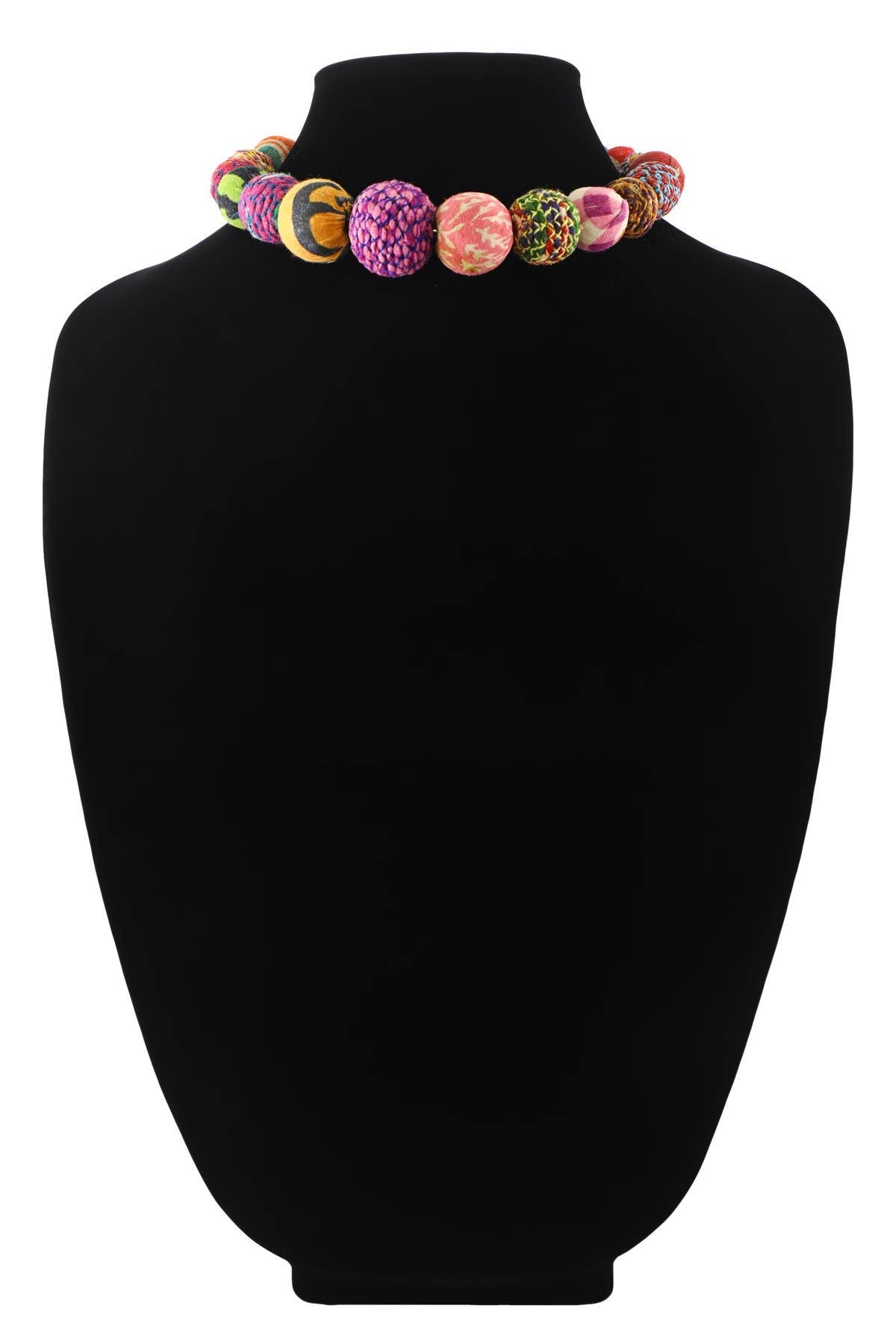 Handmade Upcycled Large Beaded Choker Necklace