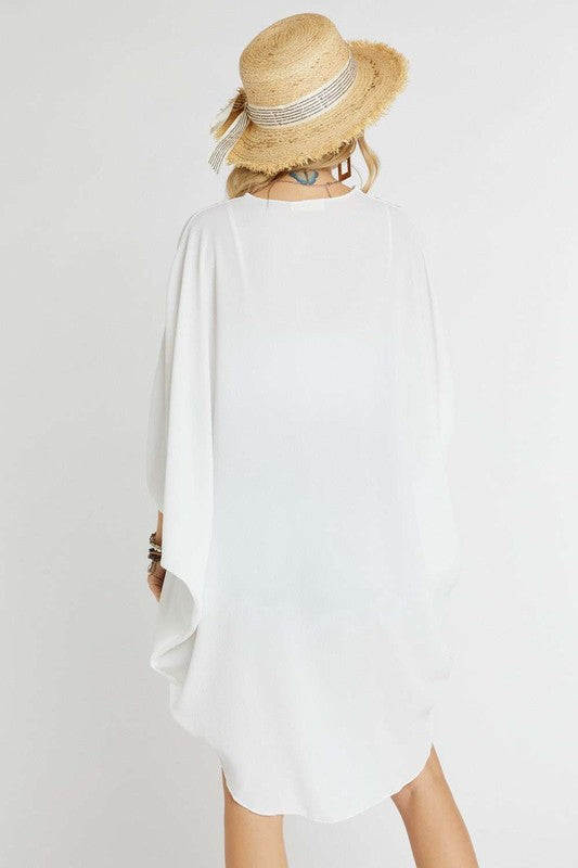 Walking in the Room Solid Kimono Cardigan