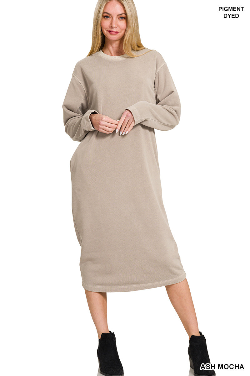 Buttery Soft Fleece Sweatshirt Dress