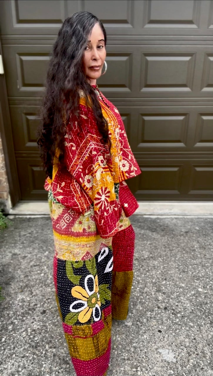Beloved Rosa 3-Layered Kantha Pants (S-2X)