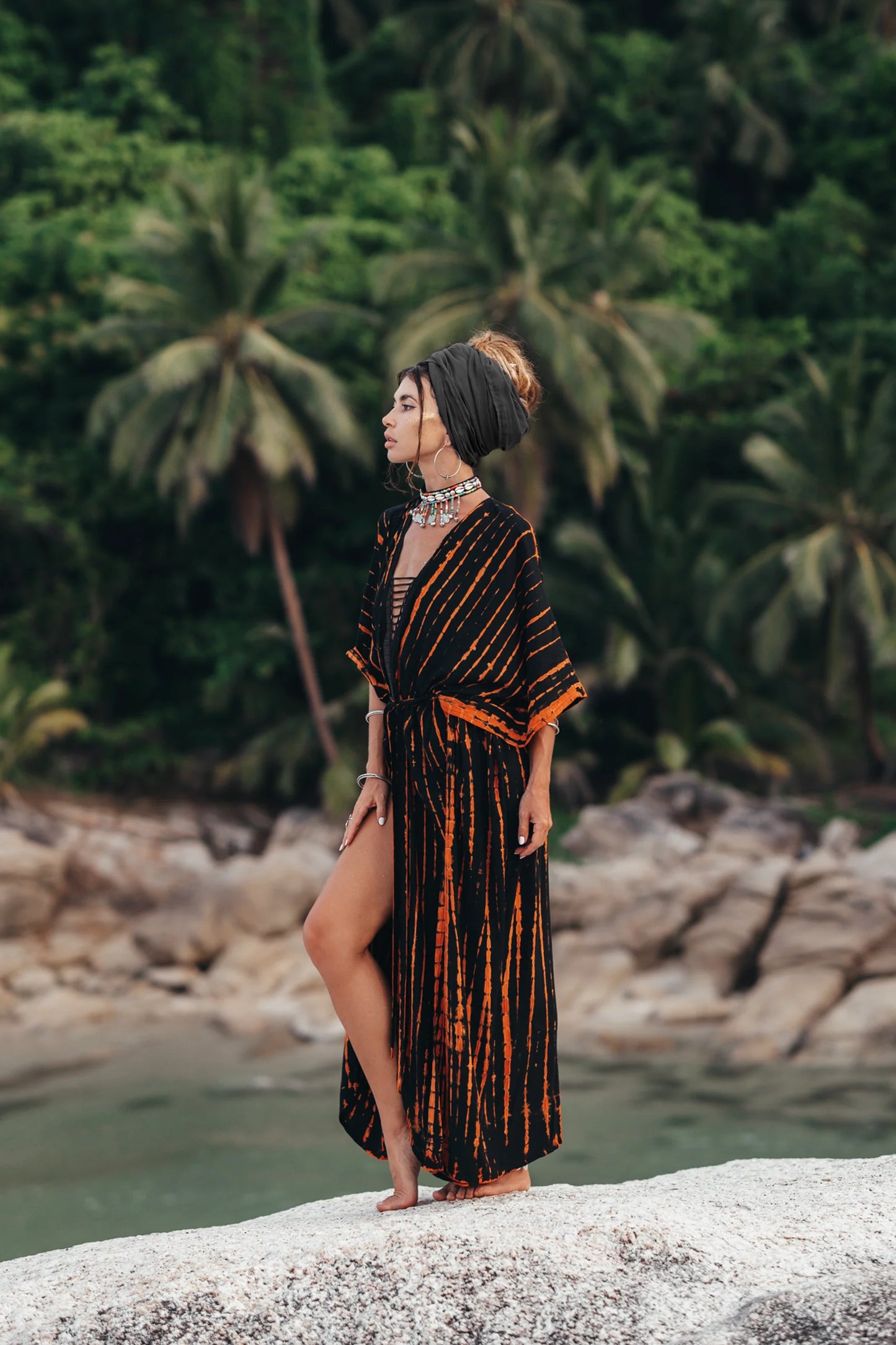 Headscarf Wrap Rachini Black