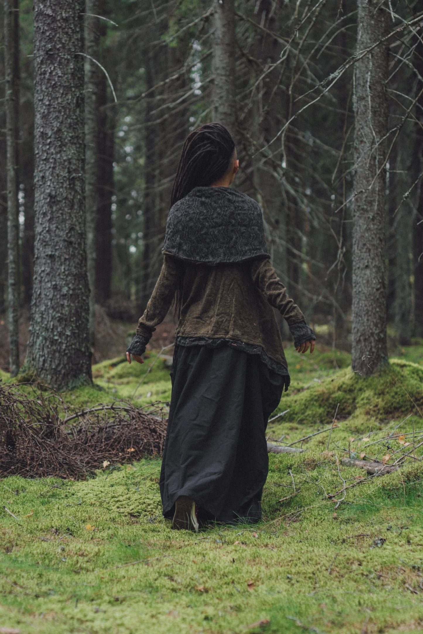 Hooded Cardigan Saranya Olive