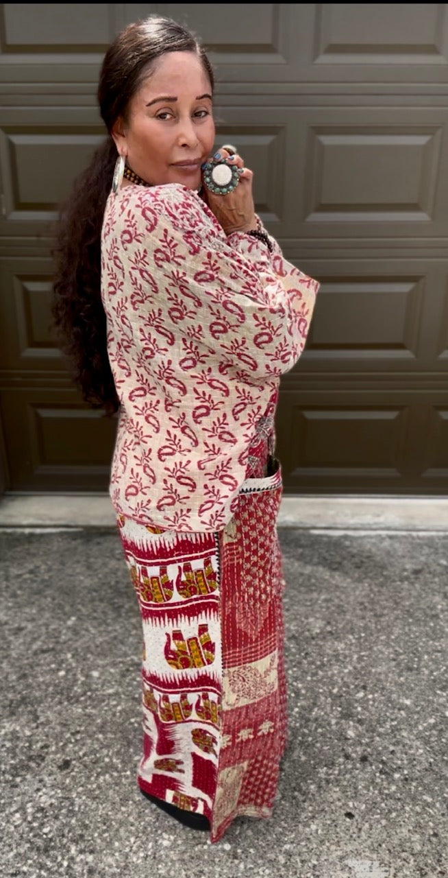 Everyday Amaya Wide Leg Kantha Pants (S-XL)