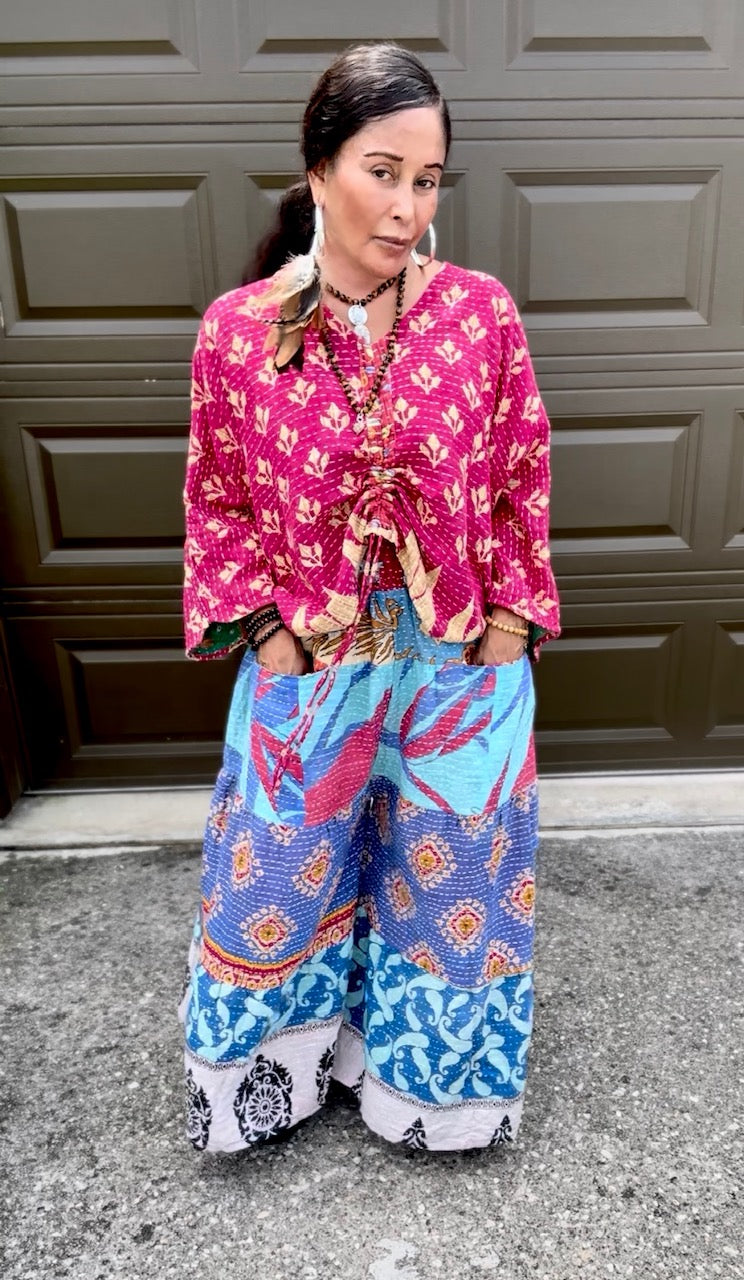 Beloved Rosa 3-Layered Kantha Pants (S-XL)