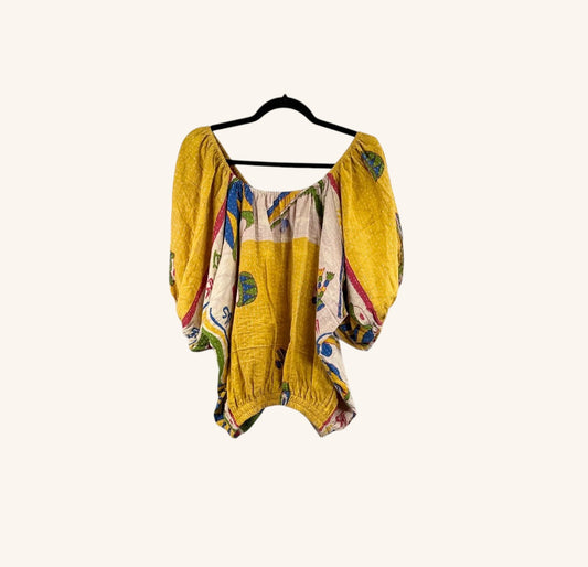 Wildflower Bloom Kantha Top 1000-12
