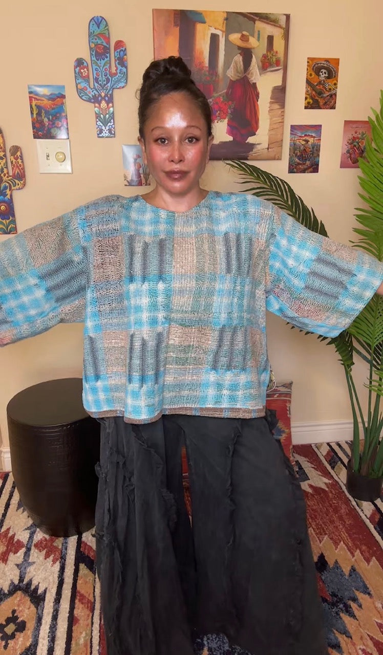 Relaxing in the Sun Kantha Top