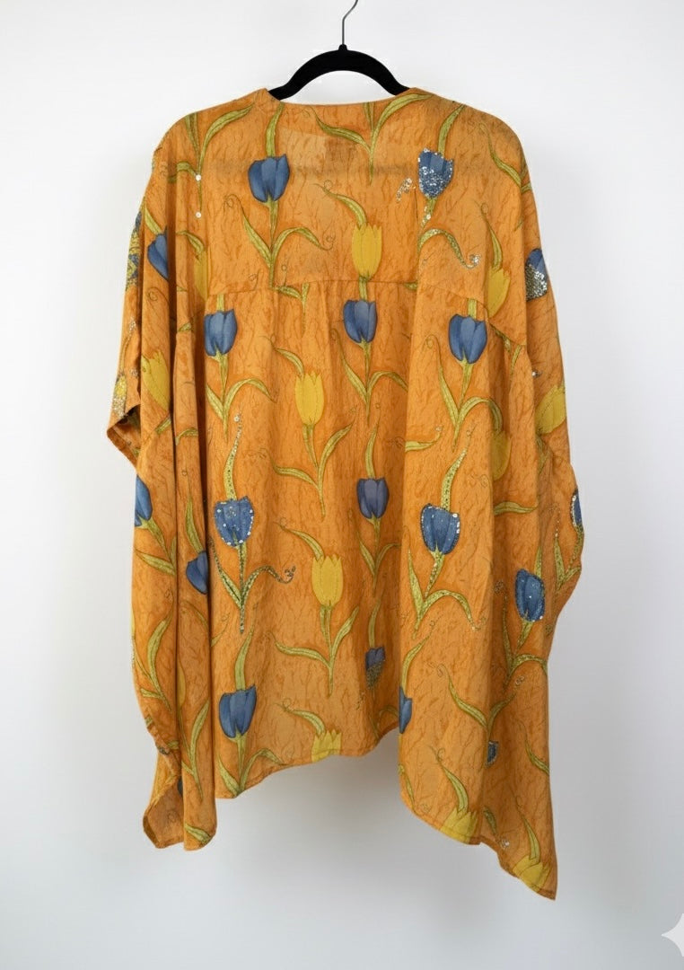 Griselda Flowy Silk Top 1000-21