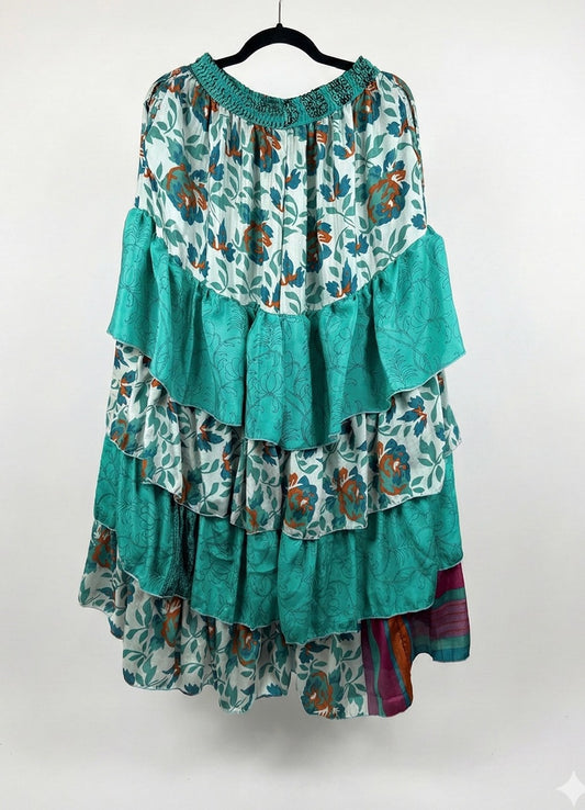 Ruffle Muse Silk Pants 1000-05