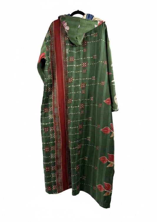 Sacred Drift Fine Kantha Reversible Vintage Coat 1000-01