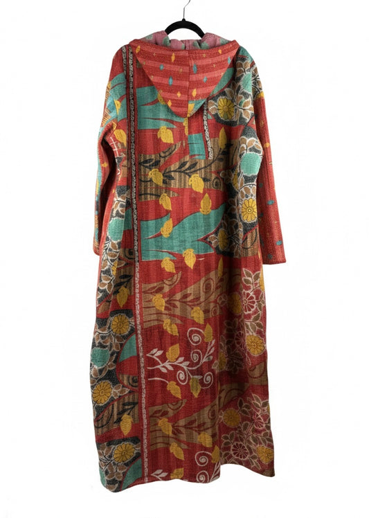 Sacred Drift Fine Kantha Reversible Vintage Coat 1000-03
