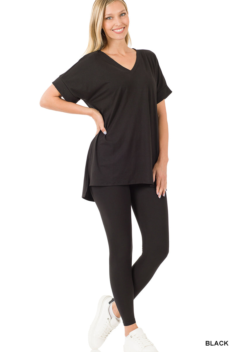 V-Neck Silky Smooth Brushed Microfiber Loungewear Set (11 Options)
