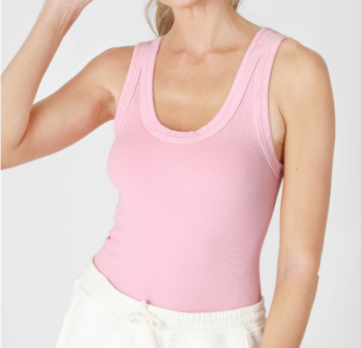 Styling Vintage Seamless Reversible Ribbed Tank (14 Options)