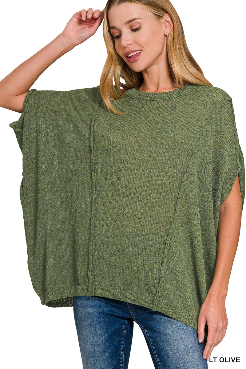 Drop Shoulder Short Sleeve Relaxed Pullover (3 Options)