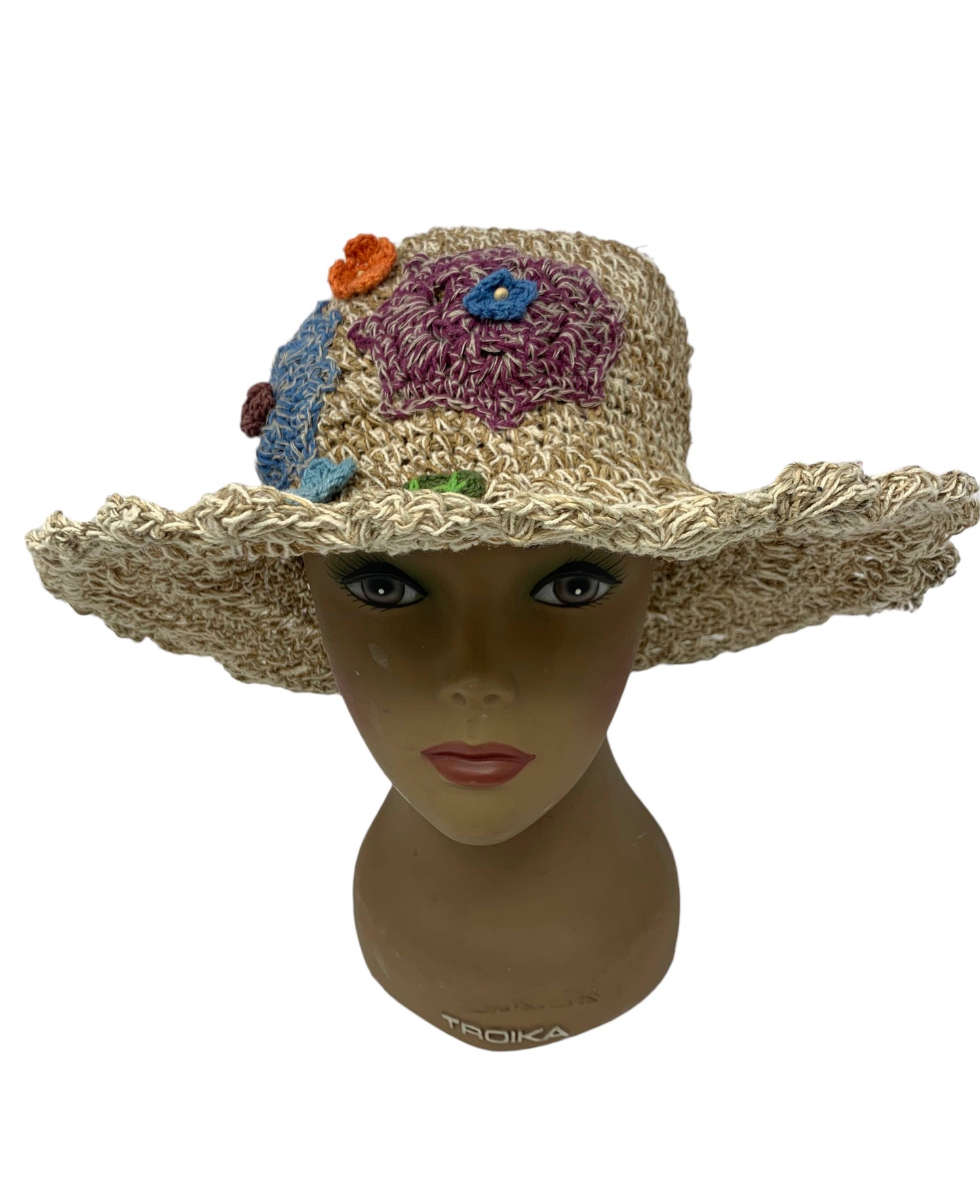Hemp Flower EMB Sun Hat RI309