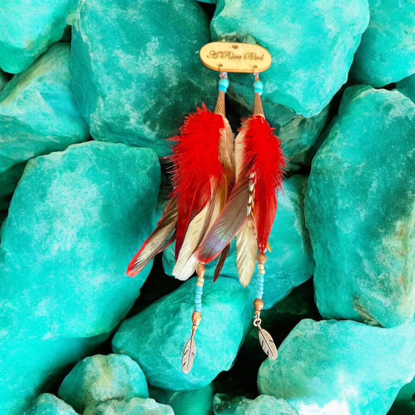 Fancy Native Feather Earrings