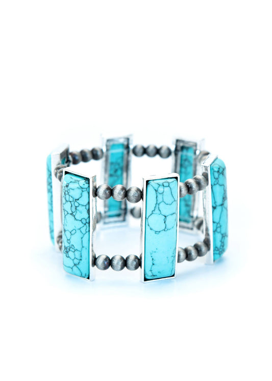 Turquoise Bar Stretch bracelet