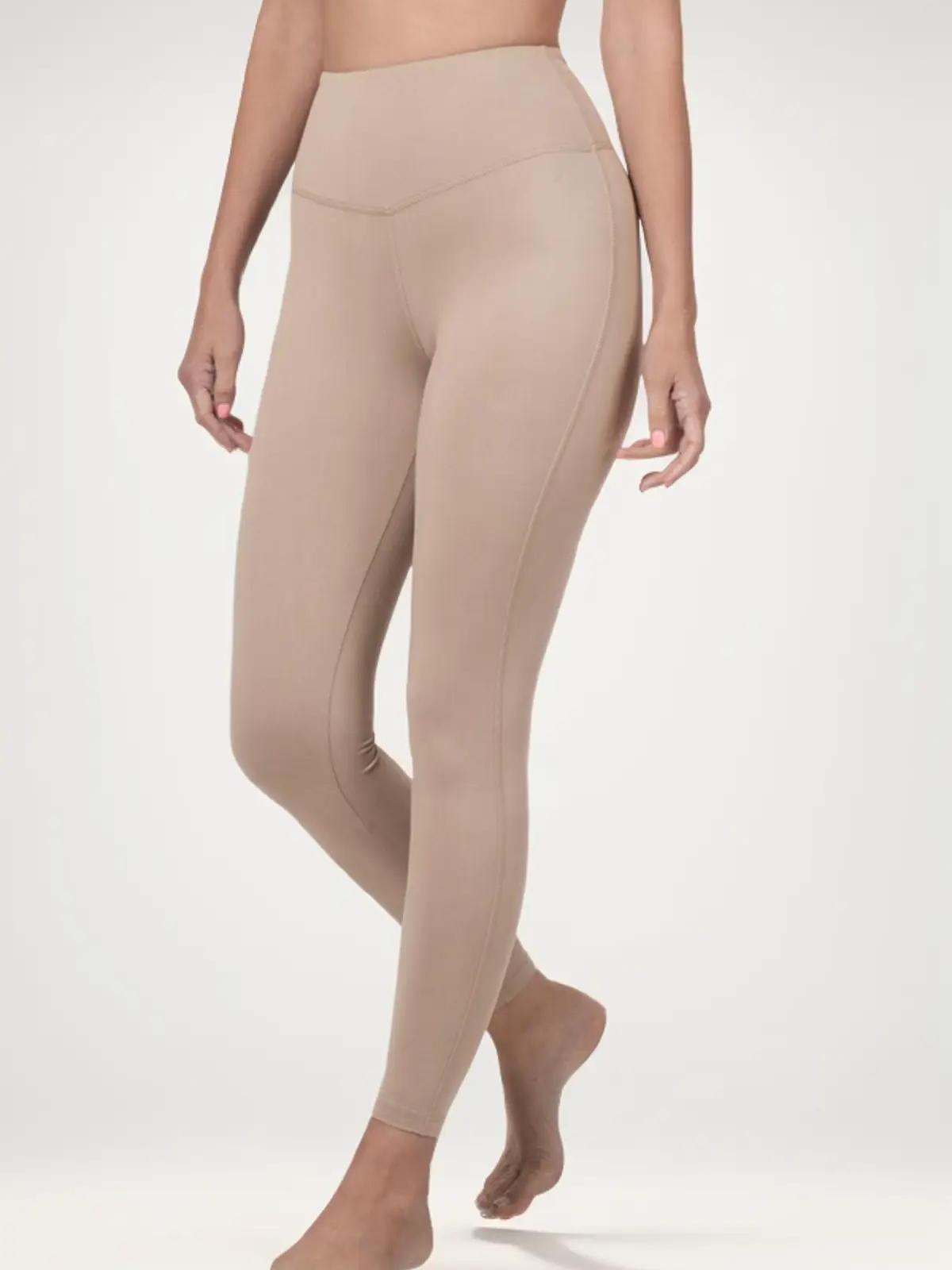 Brushed Microfiber Full Length Leggings Breathable Comfort