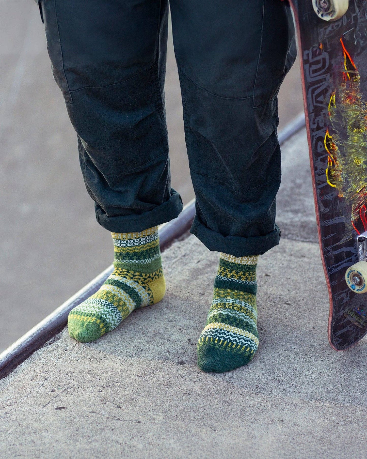 Fiddlehead Crew Socks | USA Made Sustainable Mismatched Sock