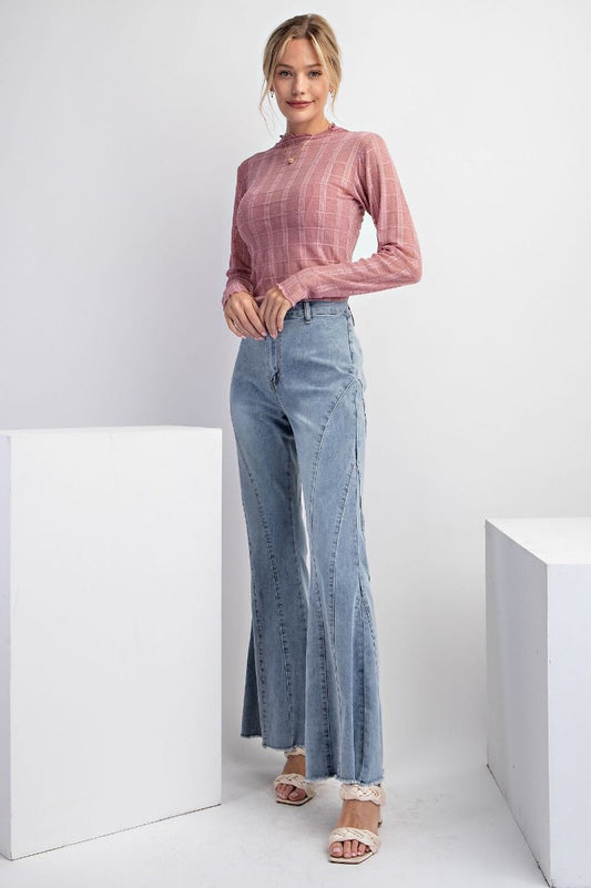 Textured Mesh Fitted Top (2 Options)