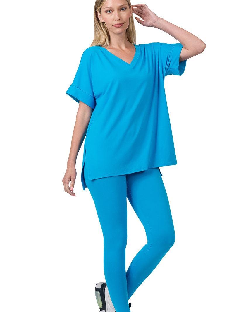 V-Neck Silky Smooth Brushed Microfiber Loungewear Set (11 Options)