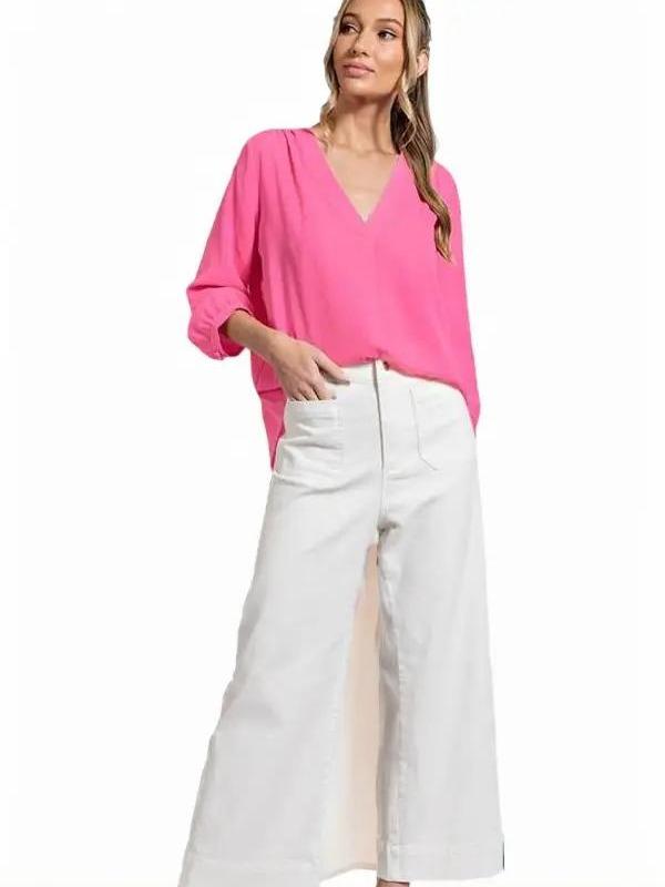 Classy V Neck Blouse (2 Options)