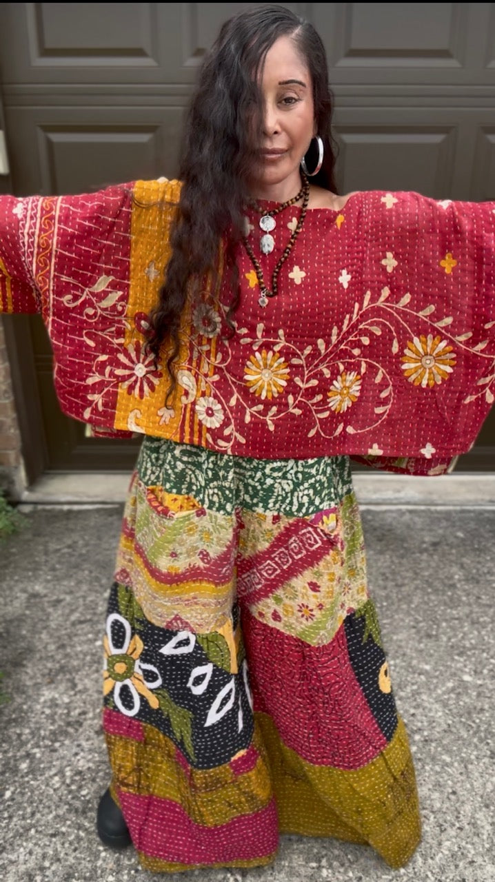 Beloved Rosa 3-Layered Kantha Pants (S-2X)