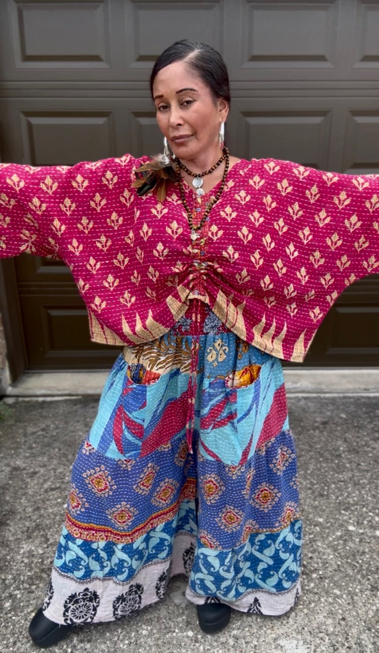 Beloved Rosa 3-Layered Kantha Pants (S-XL)