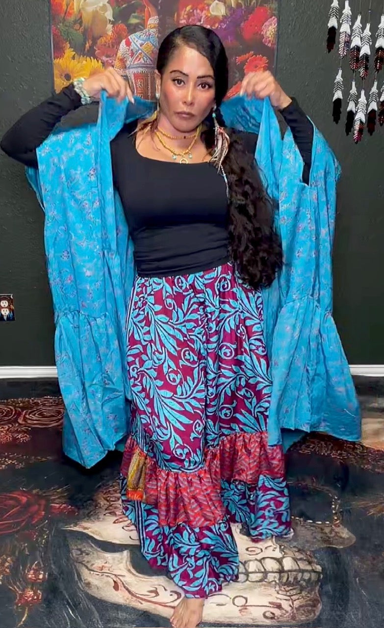 Gypsy Moon Silk Ruffle Pants