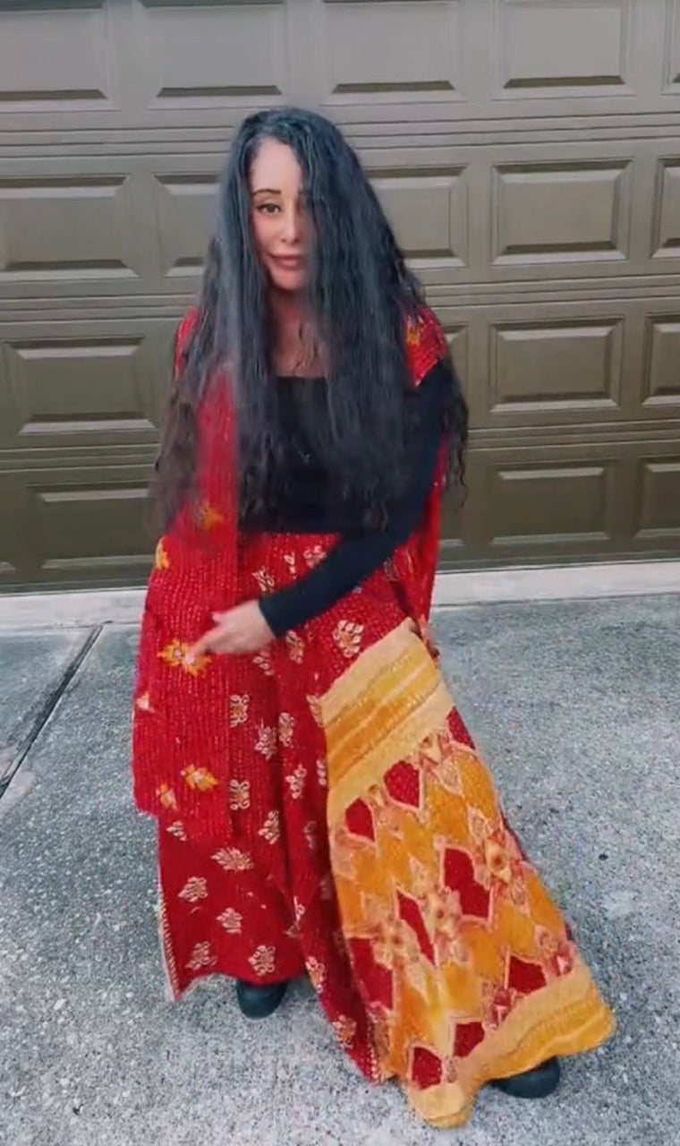 Laila Flared Kantha Pants (S-3X)