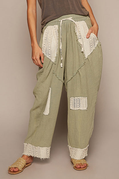 Double Gauze Lace Pants (3 Options)