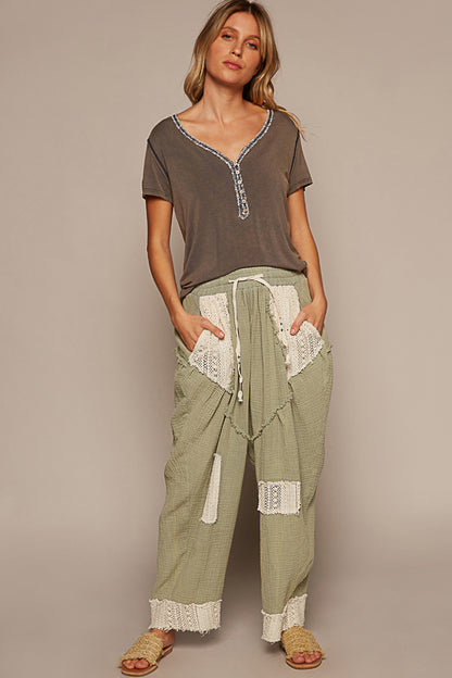 Double Gauze Lace Pants (3 Options)