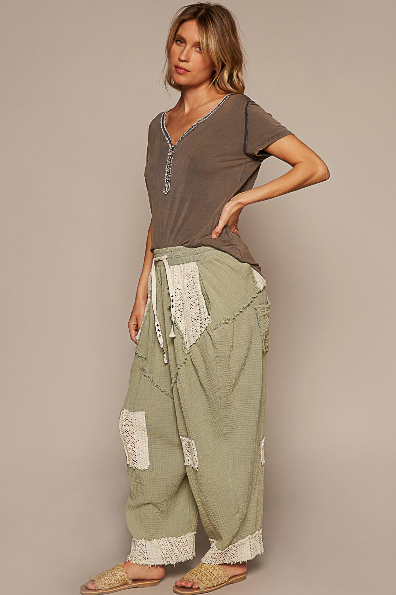 Double Gauze Lace Pants (3 Options)
