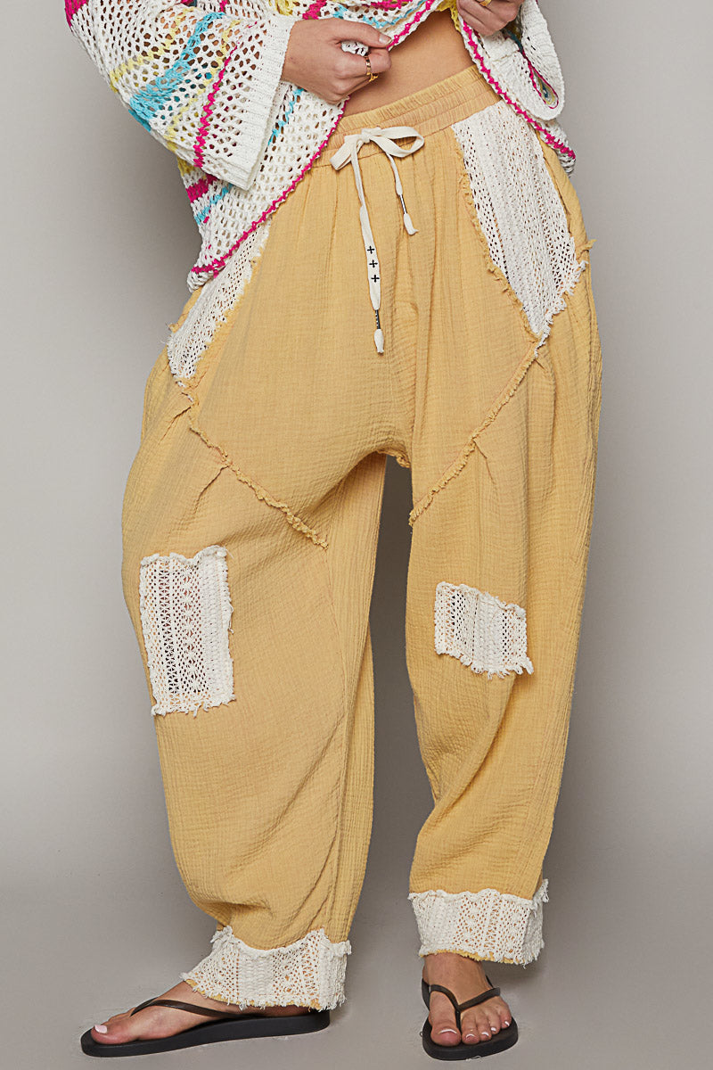 Double Gauze Lace Pants (3 Options)