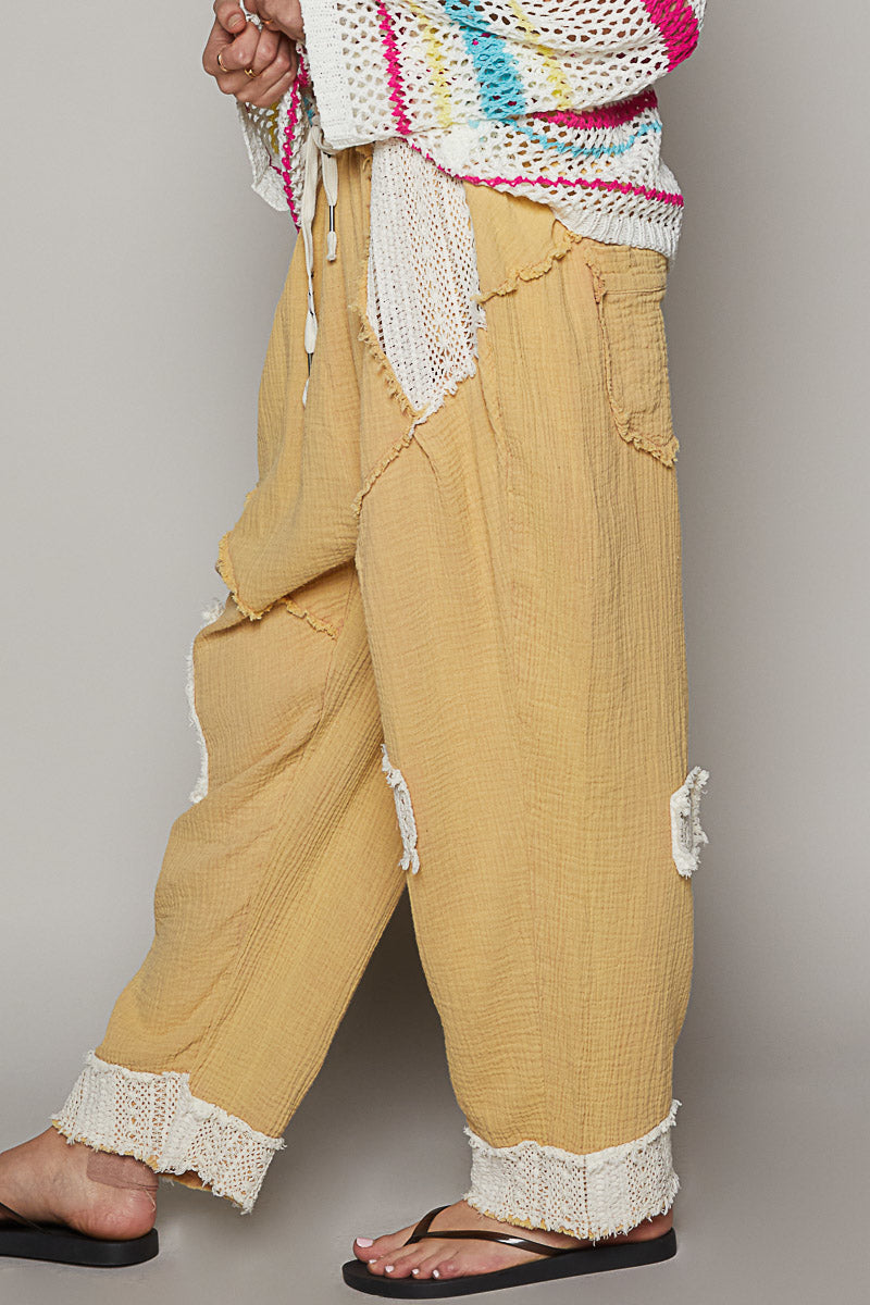 Double Gauze Lace Pants (3 Options)