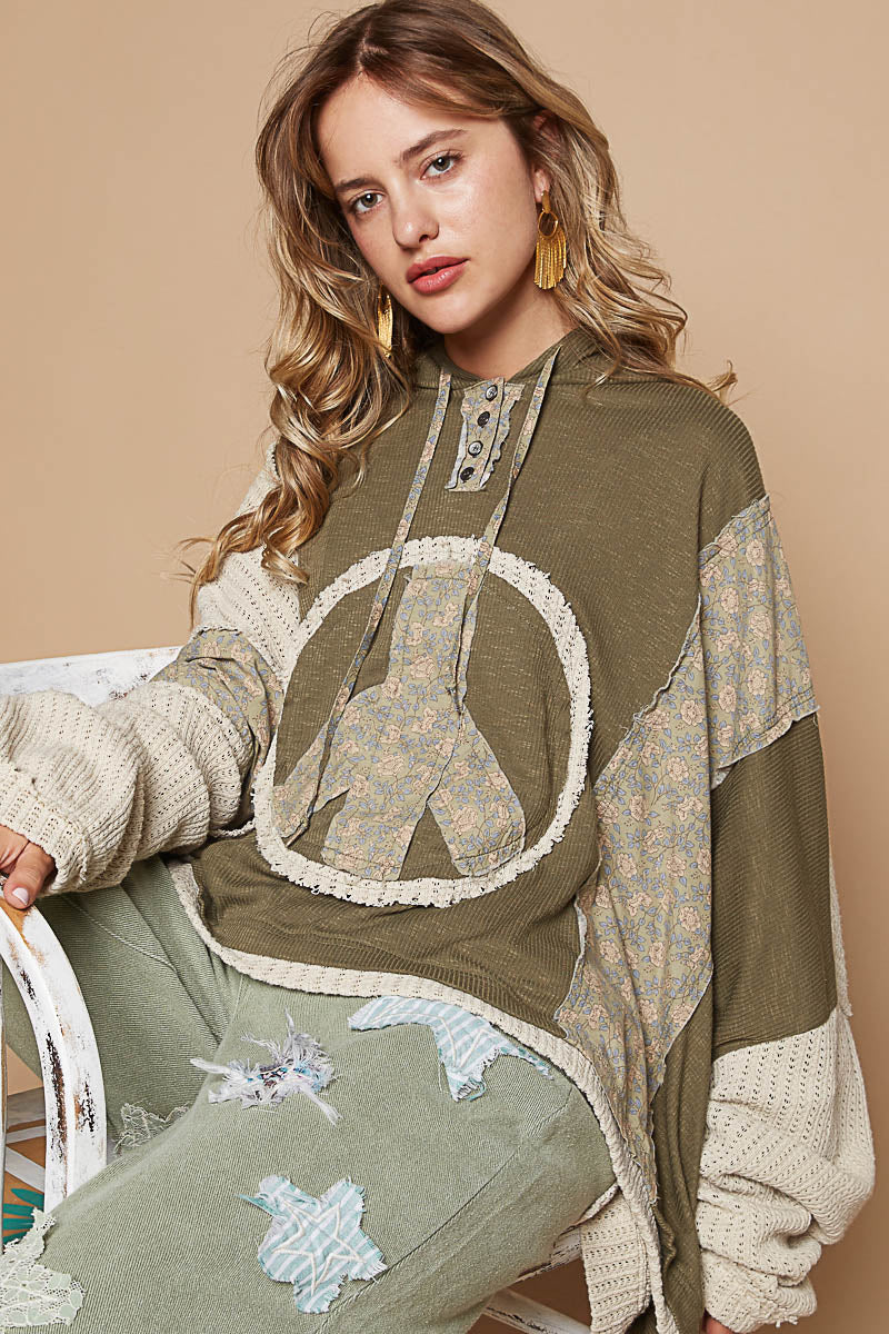 Long Sleeve Loose Fit Hoodie