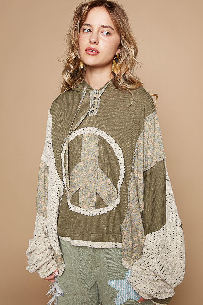 Long Sleeve Loose Fit Hoodie